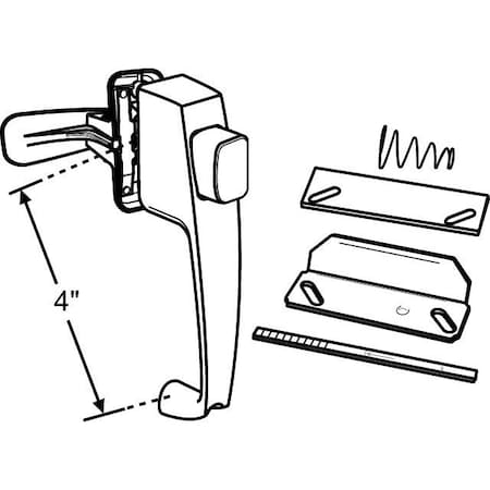 Strybuc Push Button Latch Set White 17-58W